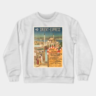 Orient Express France Vintage Poster 1910s Crewneck Sweatshirt
